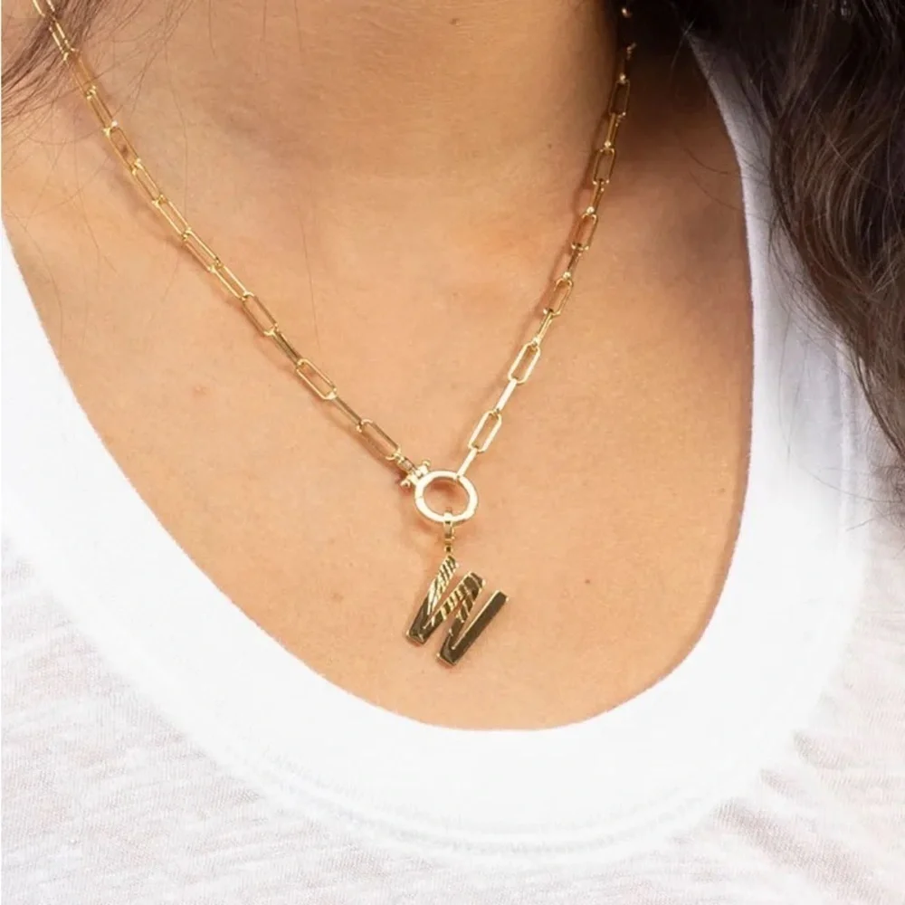 Gorjana New‎ Parker Initial W Charm 18k Gold Plated Brass
